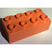 LEGO Helder roodachtig oranje Duplo Steen 2 x 4 (3011 / 31459)