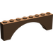 LEGO Brown Arch 1 x 8 x 2 Thick Top and Reinforced Underside (3308)