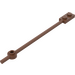 LEGO Brown Bar 1 x 12 with 1 x 2 Plate / 1 x 1 Round Plate (Solid 1 x 2 Studs) (42445 / 49546)