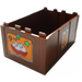 LEGO Braun Box 4 x 6 mit Eggs und &quot;9&quot; Aufkleber (4237)