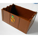 LEGO Brown Box 4 x 6 with Padlock on Two Sides Sticker (4237)