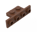LEGO Braun Halterung 1 x 2 - 1 x 4 mit quadratischen Ecken (2436)