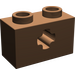 LEGO Braun Backstein 1 x 2 mit Achse Loch („+“ Öffnung und Unterrohr) (31493 / 32064)