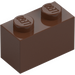 LEGO Brown Brick 1 x 2 with Bottom Tube (3004)