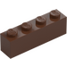 LEGO Hnědá Kostka 1 x 4 (3010 / 6146)