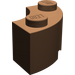 LEGO Braun Backstein 2 x 2 Runden Ecke mit Bolzenkerbe und normaler Unterseite (3063 / 45417)