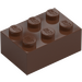 LEGO Hnědá Kostka 2 x 3 (3002)