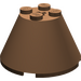 LEGO Brown Cone 4 x 4 x 2 with Axle Hole (3943)