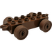 LEGO Brown Duplo Car Chassis 2 x 6 with Brown Wheels (2312)
