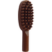 LEGO marron Hairbrush avec poignée courte (10 mm) (3852)