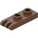 LEGO Bruin Scharnier Plaat 1 x 2 met 3 Vingers en holle noppen (4275)