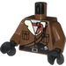 LEGO Brown Johnny Thunder Torso with Brown Arms and Black hands (973 / 73403)