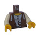 LEGO Brown Mike Torso with White Arms and Yellow Hands (973 / 73403)