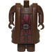 LEGO Bruin Minifiguur Hagrid Body met Bruin Handen en Shirt en Riem