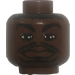 LEGO Braun Minifig Kopf - NBA Allen Iverson (Sicherheitsbolzen) (3626)