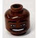 LEGO Brown Minifigure Head with Decoration (Safety Stud) (3626)