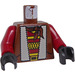 LEGO Bruin Ngan Pa Torso met Dark Rood Armen en Zwart Handen (973)
