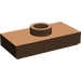 LEGO marron assiette 1 x 2 avec 1 Stud (avec Groove) (3794 / 15573)