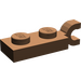 LEGO marron assiette 1 x 2 avec Agrafe Horizontal sur Fin (42923 / 63868)
