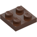 LEGO Marron assiette 2 x 2 (3022 / 94148)