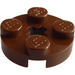 LEGO marron assiette 2 x 2 Rond avec Essieu Trou (avec trou d&#039;axe &#039;+&#039;) (4032)