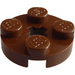 LEGO Brown Plate 2 x 2 Round with Axle Hole (with &#039;+&#039; Axle Hole) (4032)