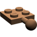 LEGO marron assiette 2 x 2 avec Rotule et pas de trou dans la plaque (3729)