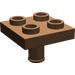 LEGO Bruin Plaat 2 x 2 met Onderzijde Pin (Geen gaten) (2476 / 48241)