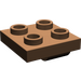 LEGO marron assiette 2 x 2 avec Trou sans support transversal (2444)