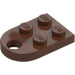 LEGO Brown Plate 2 x 3 with Rounded End and Pin Hole (3176)