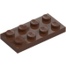 LEGO Hnědá Deska 2 x 4 (3020)