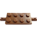 LEGO marron assiette 2 x 4 avec Pins (30157 / 40687)