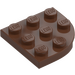 LEGO Brown Plate 3 x 3 Round Corner (30357)