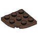LEGO Brown Plate 3 x 3 Round Corner (30357)