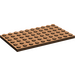 LEGO Brown Plate 6 x 10 (3033)