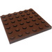 LEGO Bruin Plaat 6 x 6 (3958)