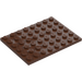 LEGO Brown Plate 6 x 8 (3036)