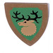 LEGO Brown Shield - Triangular with Deer Decoration (3846 / 81173)