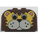 LEGO Brown Slope Brick 2 x 4 x 2 Curved with Lion Face (4744 / 82388)