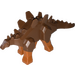 LEGO Brown Stegosaurus with Dark Orange Legs