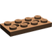 LEGO Brown Technic Plate 2 x 4 with Holes (3709)