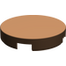 LEGO Brown Tile 2 x 2 Round with &quot;X&quot; Bottom (4150)