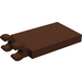 LEGO Brown Tile 2 x 3 with Horizontal Clips (Thick Open &#039;O&#039; Clips) (30350 / 65886)