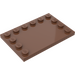 LEGO Brown Tile 4 x 6 with Studs on 3 Edges (6180)