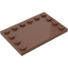 LEGO marron Tuile 4 x 6 avec Goujons sur 3 Edges (6180)