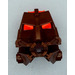 LEGO Braun Toa Head with Transparent Neon Orange eyes/brain stalk