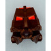 LEGO Brown Toa Head with Transparent Neon Orange eyes/brain stalk
