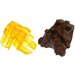 LEGO Brown Toa Head with Transparent Neon Yellow Toa Eyes/Brain Stalk