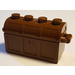 LEGO Brown Treasure Chest (Thin Hinge with No Slots in Back)