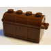 LEGO Bruin Treasure Chest (Dun scharnier zonder sleuven aan de achterkant)